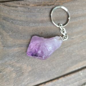 Natural Amethyst Keychain
